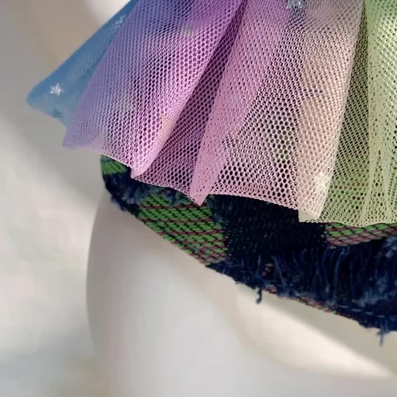 发裁手作。Facai Handmade 宠物领巾 毛孩玛格领_银星星蓬蓬裙 - 项圈/牵绳 - 棉．麻 多色