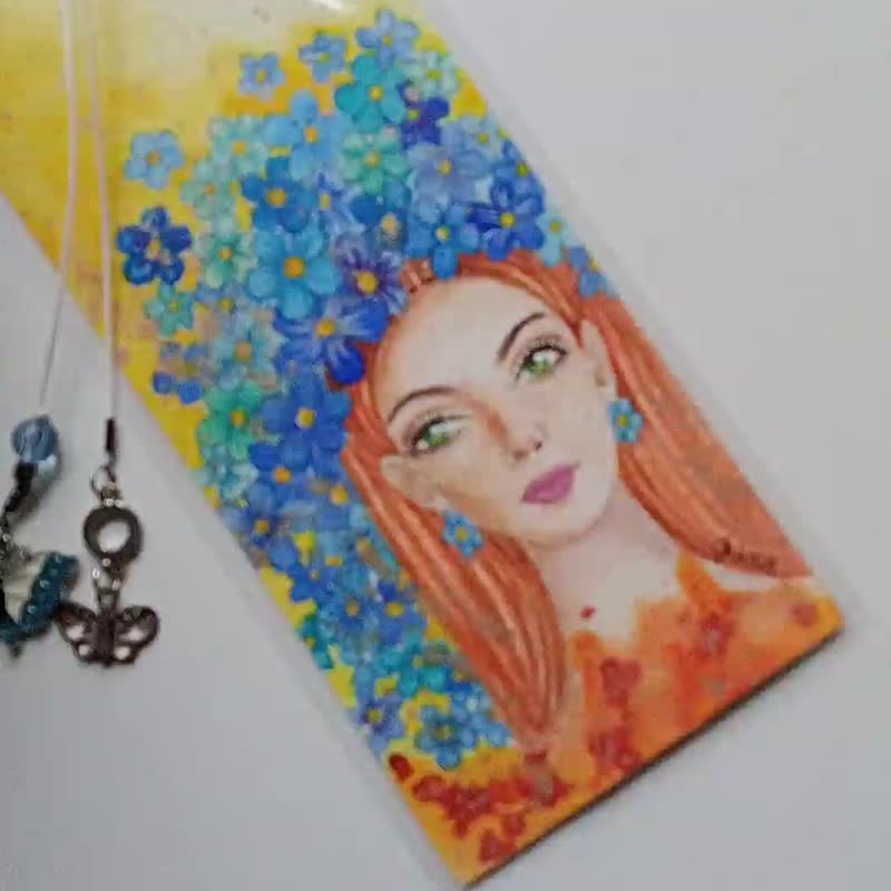 手绘原创水彩书签 * 适用于旅行者手帐、手帐本 - 书签 - 纸 蓝色